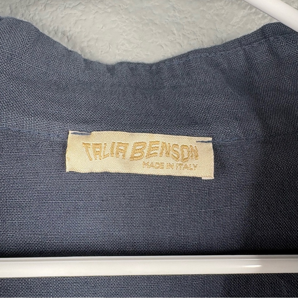 Talia Benson Linen Button-front Shirtdress Lagenlook - Picture 6 of 10